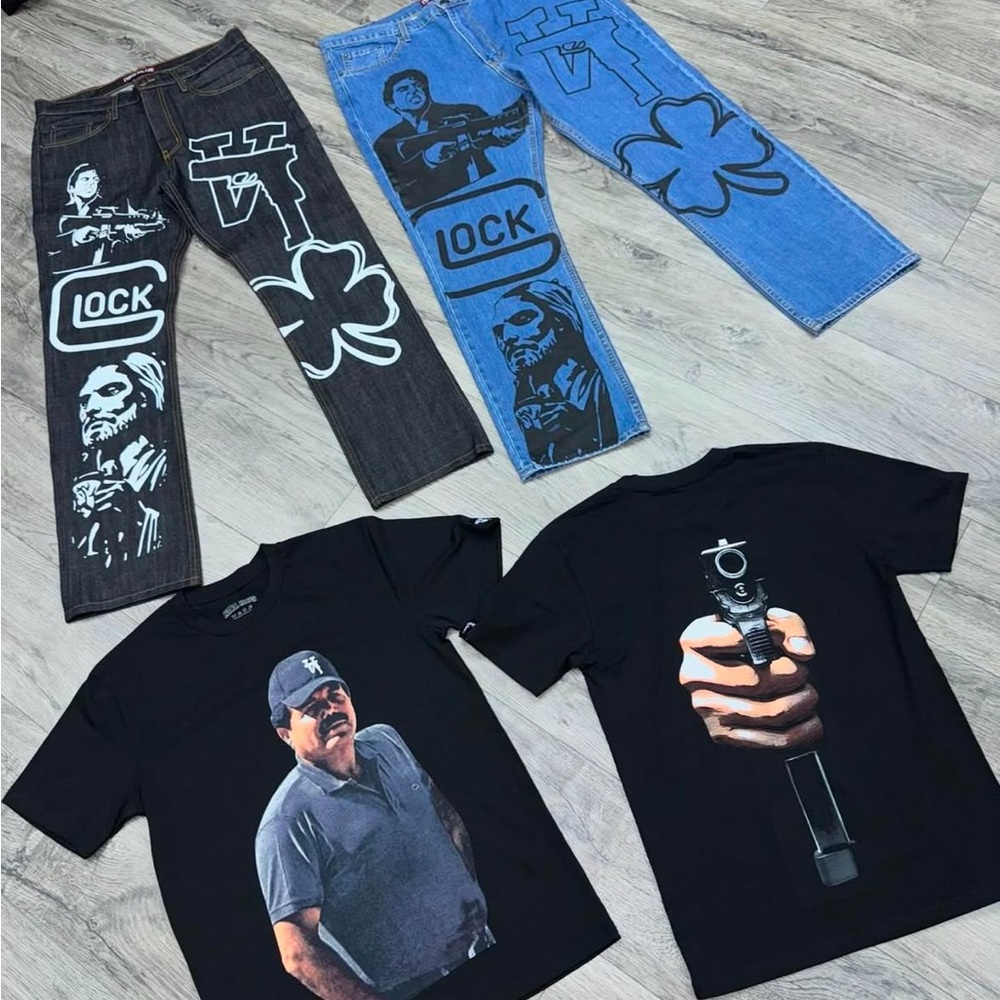 Graphic T-Shirts and Jeans Set
